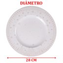 Ver imagem 6 de Kit Jogo Pratos Rasos Jantar 8pçs 8 Pessoas Natal Noel 28cm