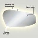 Ver imagem 4 de Espelho Decorativo Orgânico 135cm com LED 100% MDF Dalla Costa Cor:Carvalho Rosé