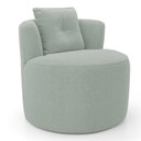 Ver mais imagens de Kit Sofá e Poltrona Orgânica Living Bob com Almofadas Bouclê Verde Menta - Desk Design