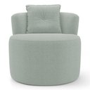 Ver imagem 7 de Kit Sofá e Poltrona Orgânica Living Bob com Almofadas Bouclê Verde Menta - Desk Design