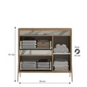 Ver imagem 2 de Gabinete de Banheiro 80cm sem Cuba Ref 821 Cewal - Itapuã/thassos