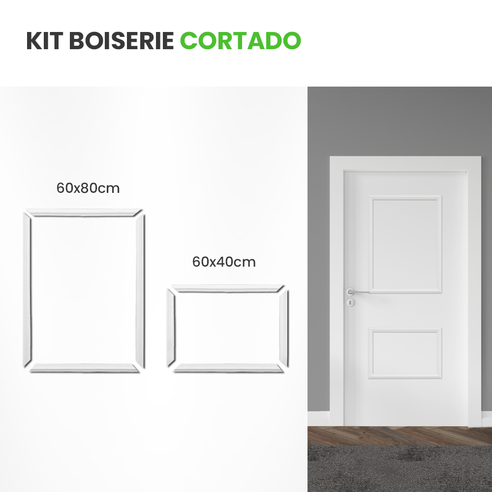 Roda Meio Boiserie Adesivo Kit Dupla Cortado 60x40 60x80 - 3