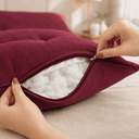 Ver imagem 3 de Almofada Encosto Triangular Cama Leitura Cabeceira Suede