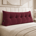 Ver imagem 1 de Almofada Encosto Triangular Cama Leitura Cabeceira Suede