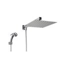 Ver imagem 1 de Ducha Inox 25 Cm C/ Desviador e Ducha de Mão em Abs C/ Trava