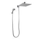 Ver imagem 2 de Ducha Inox 25 Cm C/ Desviador e Ducha de Mão em Abs C/ Trava