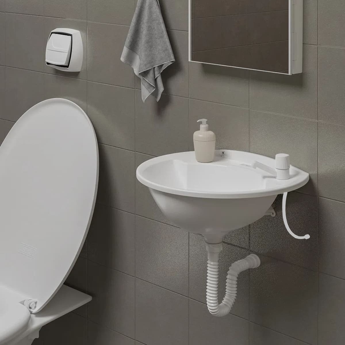 Engate Mangueira Flexível para Descarga 100cm X 1/2" Branco | Astra - 7