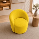 Ver imagem 5 de Poltrona Decorativa Yara Base Giratória Suede Sala Estar Quarto Recepção Confortável