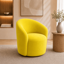 Ver imagem 4 de Poltrona Decorativa Yara Base Giratória Suede Sala Estar Quarto Recepção Confortável