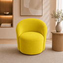 Ver imagem 1 de Poltrona Decorativa Yara Base Giratória Suede Sala Estar Quarto Recepção Confortável