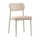 Ver imagem 2 de Kit 4 Cadeiras Sala de Jantar Tecido Bouclê Design Aço Carbono Lavinia