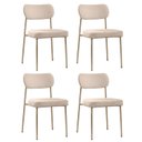 Ver imagem 1 de Kit 4 Cadeiras Sala de Jantar Tecido Bouclê Design Aço Carbono Lavinia