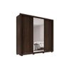 Guarda Roupa Casal Panamá Porta Espelho Central 3 Portas 4 Gavetas Salleto Savana - 1
