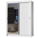 Ver imagem 2 de Guarda-Roupa Solteiro Madesa Denver 2 Portas de Correr com Espelho Branco Cor:Branco
