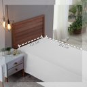 Ver imagem 3 de Roupa Cama Solteiro 300 Fios Lençol Virol sem Elástico de Algodão:branco