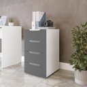 Ver imagem 1 de Gaveteiro Madri com 4 Gavetas 40x71cm Cinza/Branco 250696