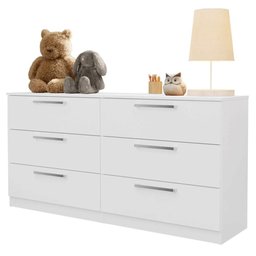 Cômoda Infantil 6 Gavetas Branco 3435 Madesa - 2