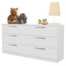 Cômoda Infantil 6 Gavetas Branco 3435 Madesa - 2