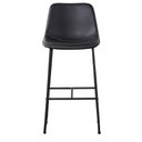 Ver imagem 3 de Kit 2 Banquetas Oxford Verner Fratini 100 Cm (altura) Poliuretano (pu) Preto Base em Aço Preto