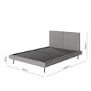 Ver imagem 3 de Cama Casal Amsterdã Com Cabeceira Com Pé Eucalipto Linho