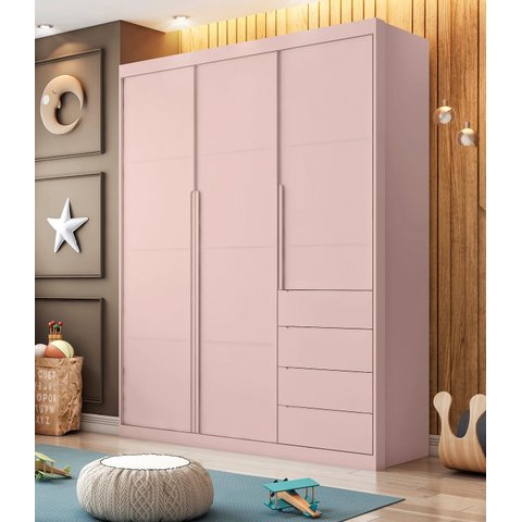 Guarda Roupa Pérola 3p Rosê _ Phoenix Baby