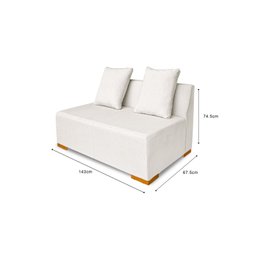 Sofa Beny Slim Linho Bege - 5