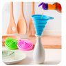 2 Funil Retrátil de Silicone Cozinha Flexível Dobrável 11cm - 6