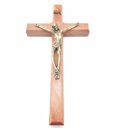 Ver imagem 4 de Crucifixo De Parede Madeira Metal Dourado Tradicional 19 Cm Armazém Católico 949