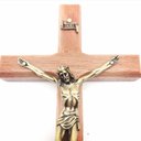 Ver imagem 2 de Crucifixo De Parede Madeira Metal Dourado Tradicional 19 Cm Armazém Católico 949