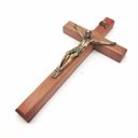Ver imagem 3 de Crucifixo De Parede Madeira Metal Dourado Tradicional 19 Cm Armazém Católico 949