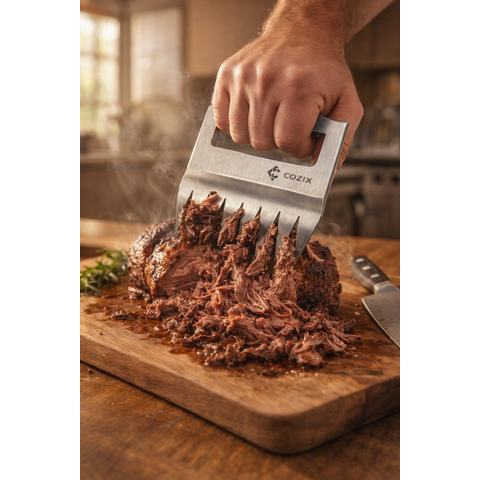 Desfiador de Carne Profissional Garra de Urso Gancho para Churrasco Aço Inox Cozix