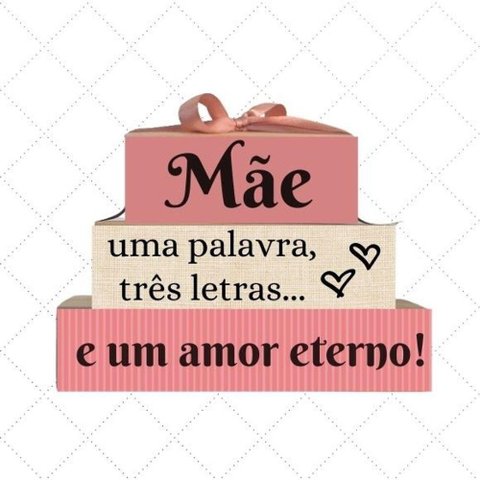 Decoração Sala Mãe Uma Palavra Três Letras- em Madeira Pinus