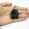 Chaveiro Buda Rosto Preto 12 Cm Resina e Metal - 4