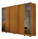 Ver imagem 1 de Guarda Roupa Casal 100% MDF 6 Portas Reflecta com Pés 276cm Prime Cinamomo - Leifer