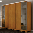 Ver imagem 2 de Guarda Roupa Casal 100% MDF 6 Portas Reflecta com Pés 276cm Prime Cinamomo - Leifer
