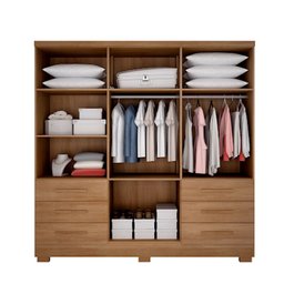 Guarda Roupa Agata 6 Portas 6 Gavetas com 6 Pés Clic Móveis - 3