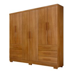 Guarda Roupa Agata 6 Portas 6 Gavetas com 6 Pés Clic Móveis - 2