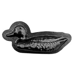 Forma 3d Bipartida Pato Decorativo Abs Concreto Artesanato Preto - 7