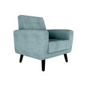 Ver imagem 1 de Poltrona Cadeira Sala Decorativa Recepção Livia Matrix Azul