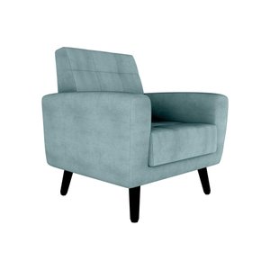 Poltrona Cadeira Sala Decorativa Recepção Livia Matrix Azul