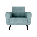 Ver imagem 2 de Poltrona Cadeira Sala Decorativa Recepção Livia Matrix Azul