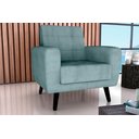 Ver imagem 4 de Poltrona Cadeira Sala Decorativa Recepção Livia Matrix Azul