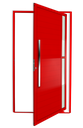Ver imagem 1 de Porta Pivotante Alumínio Lambril Visione c/Puxador e.Vermelho 120 Brimak