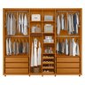 Guarda-roupa Casal Volpi Ripado 6 Portas 6 Gavetas 4 Portas C/ Espelho - 7 Decor Cinamomo e Off Whit - 3