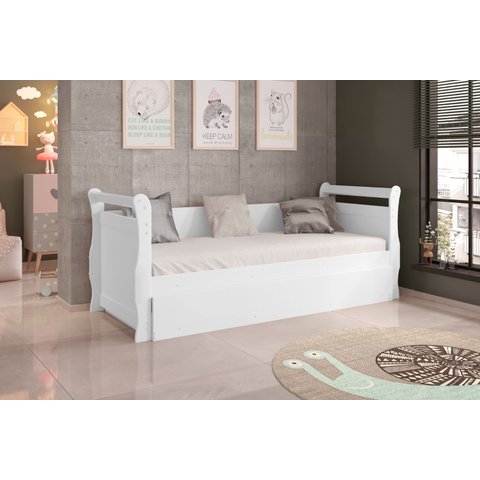 Bicama Babá Infantil Solteiro Framar Branco