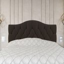 Ver imagem 1 de Cabeceira Box Queen Almofadada Capitonê Provençal Suede Marrom 160 X 120 Cm Rbl