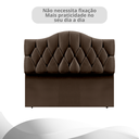 Ver imagem 4 de Cabeceira Box Queen Almofadada Capitonê Provençal Suede Marrom 160 X 120 Cm Rbl