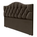 Ver imagem 2 de Cabeceira Box Queen Almofadada Capitonê Provençal Suede Marrom 160 X 120 Cm Rbl