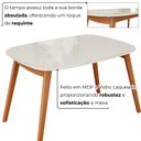 Ver mais imagens de Sala de Jantar Mesa 110x76cm Tampo em MDF com Vidro 4 Cadeiras em Couríssimo Ceci Yescasa Marrom/Mar