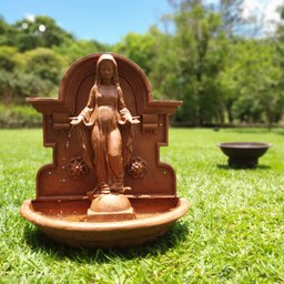 CHAFARIZ DE PAREDE NOSSA SENHORA DAS GRAÇAS FONTE PRONTO ARTES DECORAÇÃO DE JARDIM - 3